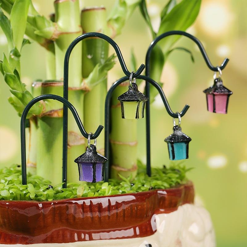 Bonsai Garden Landscape Design - Estacas decorativas luminosas para mini jardins,