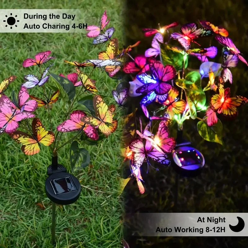 Solar led borboleta luzes do j - Bonsai Garden Ornaments avaliação e preço