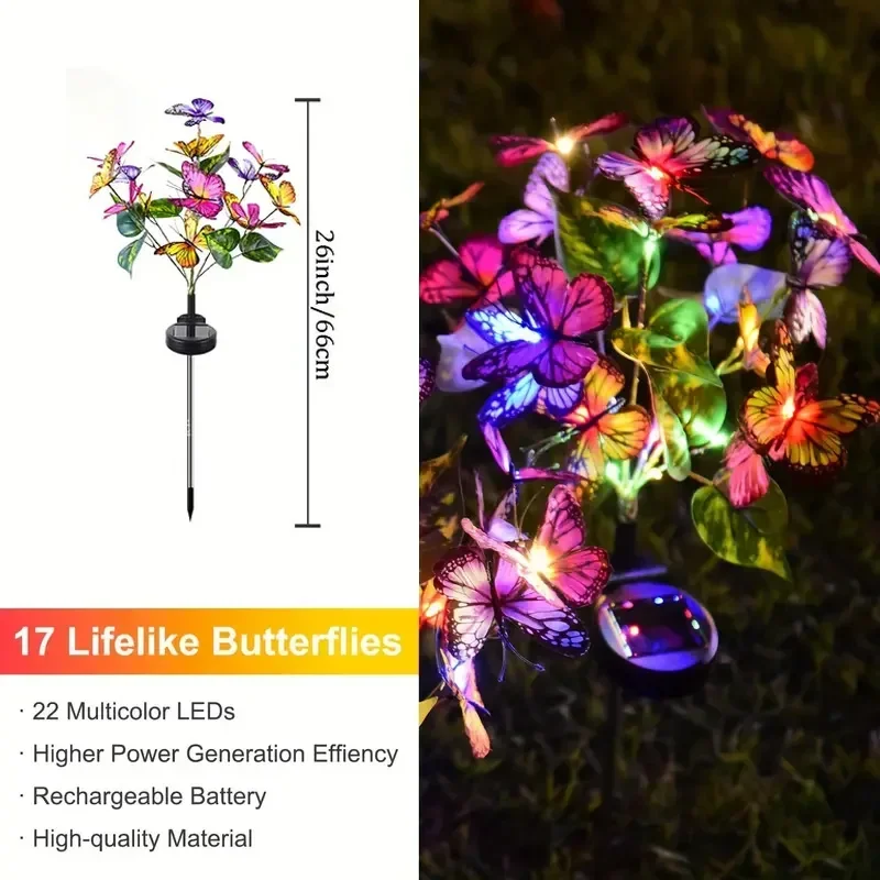 Solar led borboleta luzes do j - Bonsai Garden Ornaments avaliação e preço