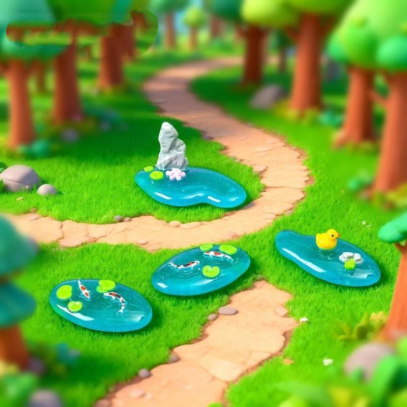 【HG】Mini Ornamentos de Resina  - Bonsai Garden With Koi Pond avaliação e preço