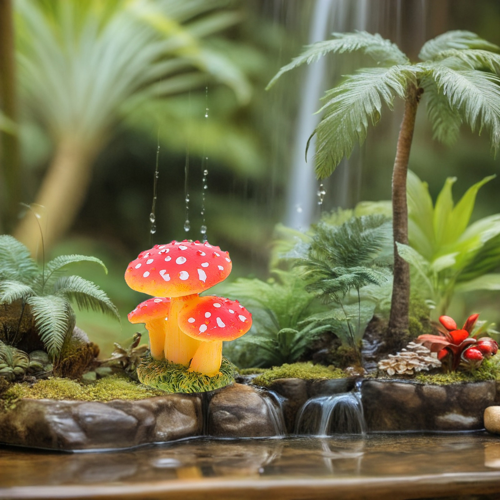 4 Peças de Mini Cogumelos Arti - Bonsai Garden Landscape Design avaliação e preço